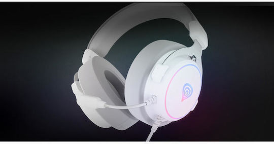 Genesis Neon 764 Over Ear Gaming Headset με σύνδεση USB Λευκό - Image 7