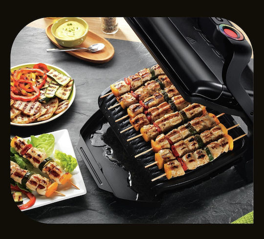 Tefal Optigrill+ Επιτραπέζια Ηλεκτρική Ψησταριά Αυλακωτής Πλάκας 2000W Ανοξείδωτη με Καπάκι και Ρυθμιζόμενο Θερμοστάτη 30x20εκ. GC714834 - Image 3