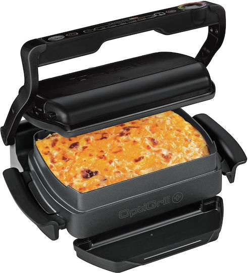 Tefal Optigrill+ Επιτραπέζια Ηλεκτρική Ψησταριά Αυλακωτής Πλάκας 2000W Ανοξείδωτη με Καπάκι και Ρυθμιζόμενο Θερμοστάτη 30x20εκ. GC714834 - Image 7