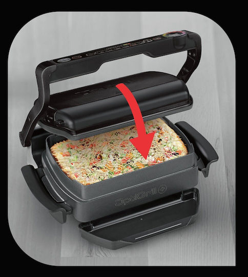 Tefal Optigrill+ Επιτραπέζια Ηλεκτρική Ψησταριά Αυλακωτής Πλάκας 2000W Ανοξείδωτη με Καπάκι και Ρυθμιζόμενο Θερμοστάτη 30x20εκ. GC714834 - Image 10