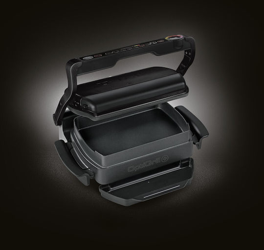 Tefal Optigrill+ Επιτραπέζια Ηλεκτρική Ψησταριά Αυλακωτής Πλάκας 2000W Ανοξείδωτη με Καπάκι και Ρυθμιζόμενο Θερμοστάτη 30x20εκ. GC714834 - Image 11
