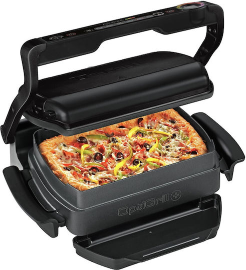 Tefal Optigrill+ Επιτραπέζια Ηλεκτρική Ψησταριά Αυλακωτής Πλάκας 2000W Ανοξείδωτη με Καπάκι και Ρυθμιζόμενο Θερμοστάτη 30x20εκ. GC714834 - Image 12