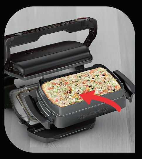 Tefal Optigrill+ Επιτραπέζια Ηλεκτρική Ψησταριά Αυλακωτής Πλάκας 2000W Ανοξείδωτη με Καπάκι και Ρυθμιζόμενο Θερμοστάτη 30x20εκ. GC714834 - Image 13