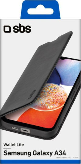 SBS LITE Wallet Δερματίνης Μαύρο (Galaxy A34) BKLITESAA34K - Image 3
