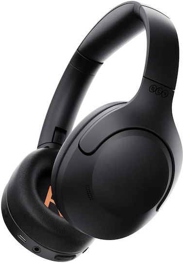 QCY H3 Lite ANC Ασύρματα / Ενσύρματα Over Ear Ακουστικά με 60 ώρες Λειτουργίας και Quick Charge Μαύρα