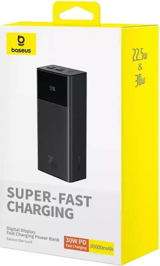Baseus Star-Lord Power Bank 30000mAh 30W με 2 Θύρες USB-A και Θύρα USB-C Μαύρο - Image 12