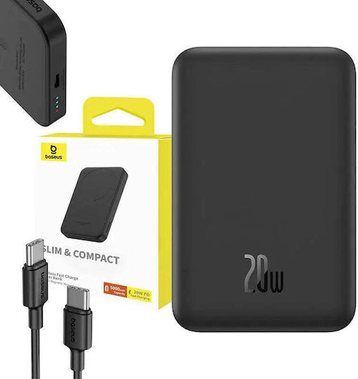 Baseus Mini Power Bank 5000mAh 20W με Θύρα USB-C Μαύρο - Image 7
