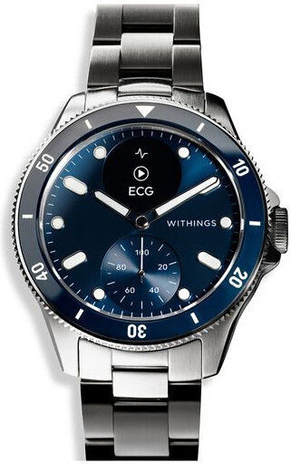 Withings Scanwatch Nova Stainless Steel 42mm Αδιάβροχο με Παλμογράφο (Dark Blue) - Image 5