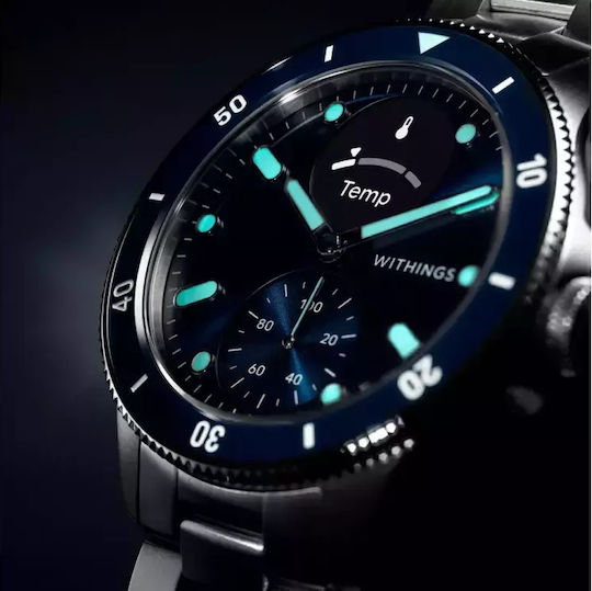 Withings Scanwatch Nova Stainless Steel 42mm Αδιάβροχο με Παλμογράφο (Dark Blue) - Image 8
