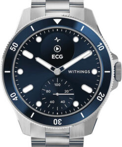 Alternative view of Withings Scanwatch Nova Stainless Steel 42mm Αδιάβροχο με Παλμογράφο (Dark Blue)