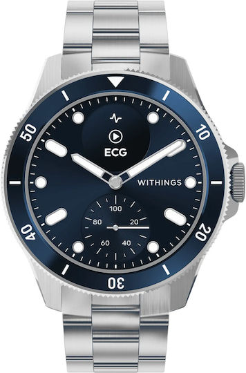 Withings Scanwatch Nova Stainless Steel 42mm Αδιάβροχο με Παλμογράφο (Dark Blue) - Image 2