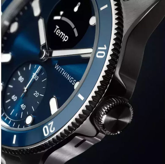 Withings Scanwatch Nova Stainless Steel 42mm Αδιάβροχο με Παλμογράφο (Dark Blue) - Image 9