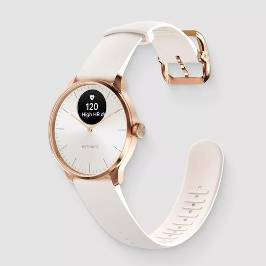 Withings ScanWatch Light Stainless Steel 37mm Αδιάβροχο με Παλμογράφο (Sand) - Image 2