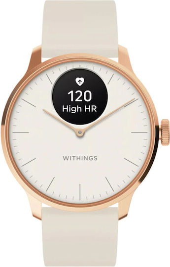 Withings ScanWatch Light Stainless Steel 37mm Αδιάβροχο με Παλμογράφο (Sand) - Image 3