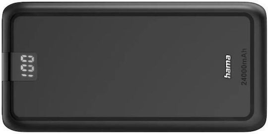 HAMA Performance 24 Power Bank 24000mAh με 2 Θύρες USB-A και Θύρα USB-C Γκρι - Image 3