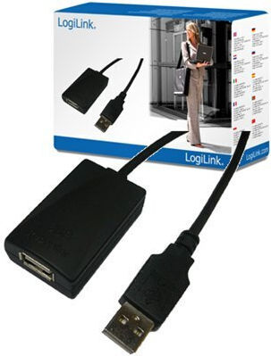 LogiLink USB 2.0 Cable USB-A male - USB-A female Μαύρο 5m UA0001A
