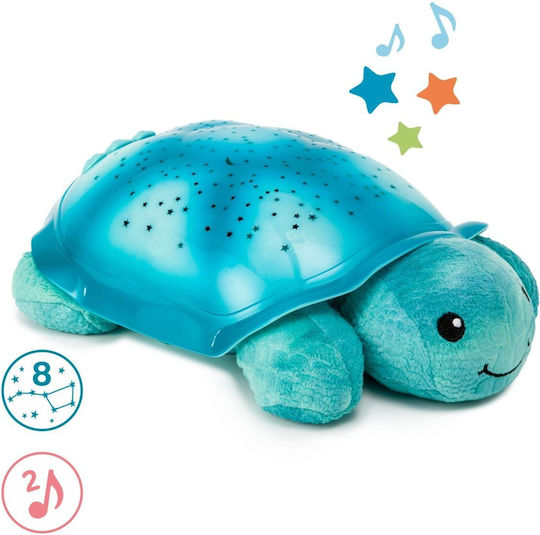 Cloud b Παιχνίδι Ύπνου Twinkling Twilight Turtle από Ύφασμα με Φως και Ήχους για Νεογέννητα Aqua CB7323-T2