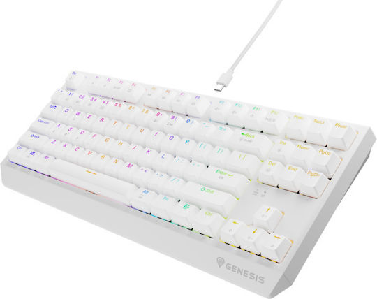 Genesis Thor 230 TKL Ασύρματο Gaming Μηχανικό Πληκτρολόγιο Tenkeyless με Outemu Red διακόπτες και RGB φωτισμό (Αγγλικό US) Λευκό - Image 12