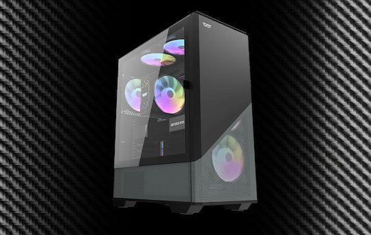 Darkflash DLC31 Gaming Midi Tower Κουτί Υπολογιστή με Πλαϊνό Παράθυρο Μαύρο - Image 5