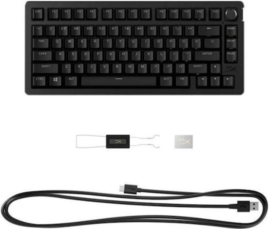 HyperX Alloy Rise 75 Gaming Μηχανικό Πληκτρολόγιο 75% με HyperX Red διακόπτες και RGB φωτισμό (Αγγλικό US) - Image 4
