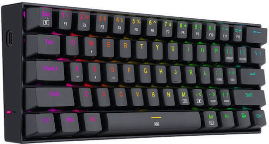 Redragon K630RGB Gaming Μηχανικό Πληκτρολόγιο 60% με Custom Red διακόπτες και RGB φωτισμό (International English) - Image 4