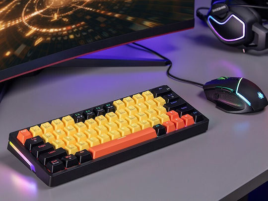 Tracer Gamezone EVO2 Gaming Μηχανικό Πληκτρολόγιο 65% με Custom διακόπτες και RGB φωτισμό (Αγγλικό US) Κίτρινο - Image 4