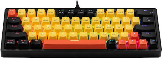 Tracer Gamezone EVO2 Gaming Μηχανικό Πληκτρολόγιο 65% με Custom διακόπτες και RGB φωτισμό (Αγγλικό US) Κίτρινο - Image 5