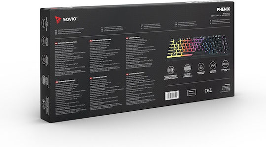 Savio Phenix Yellow Pudding Ασύρματο Gaming Μηχανικό Πληκτρολόγιο 75% με RGB φωτισμό (Αγγλικό US) - Image 2