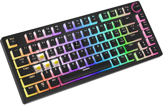 Savio Phenix Yellow Pudding Ασύρματο Gaming Μηχανικό Πληκτρολόγιο 75% με RGB φωτισμό (Αγγλικό US) - Image 6