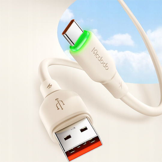 Mcdodo LED USB 2.0 Cable USB-C male - USB-A 100W Μπεζ 1.2m (CA-4750) - Image 4
