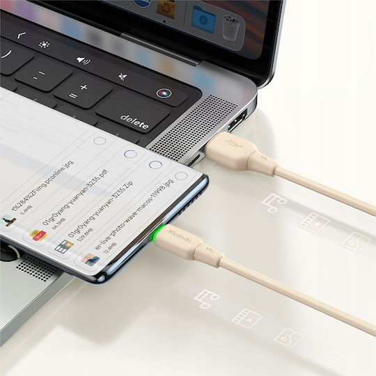 Mcdodo LED USB 2.0 Cable USB-C male - USB-A 100W Μπεζ 1.2m (CA-4750) - Image 11