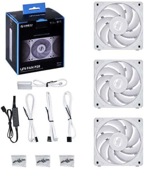 Lian Li UNI Fan P28 Case Fan 120mm 3τμχ Λευκό - Image 4