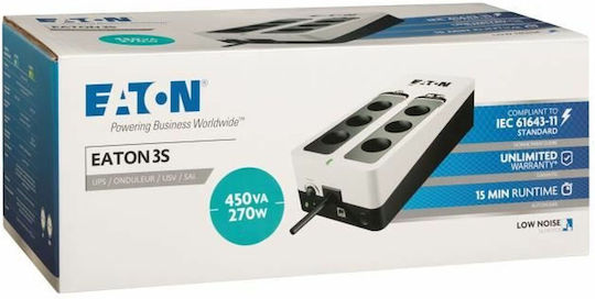 Eaton 3S Gen2 FR UPS Off-Line 450VA 270W με 6 Schuko Πρίζες - Image 4