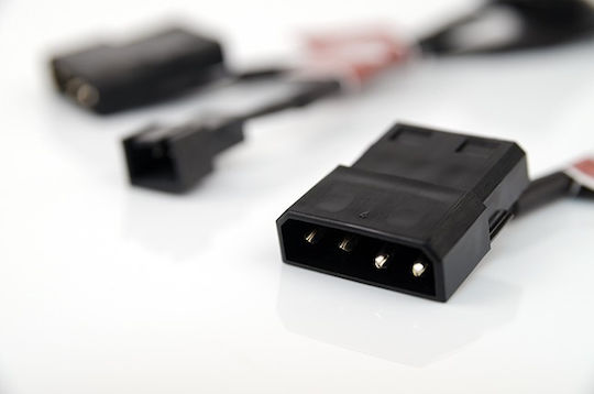 Noctua Set 3 Pin Fan Sleeved Low Noise Adapter 4-Pin Molex - 4-Pin Molex Cable 0.11m Μαύρο - Image 2