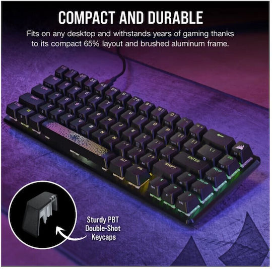 Corsair K65 Pro Mini Οπτικό Gaming Πληκτρολόγιο 65% με Corsair OPX διακόπτες και RGB φωτισμό (Αγγλικό US) - Image 7