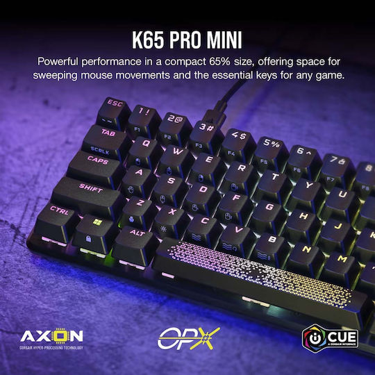 Corsair K65 Pro Mini Οπτικό Gaming Πληκτρολόγιο 65% με Corsair OPX διακόπτες και RGB φωτισμό (Αγγλικό US) - Image 6
