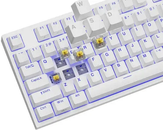 Genesis Thor 404 Gaming Μηχανικό Πληκτρολόγιο Tenkeyless με Gateron Yellow διακόπτες και RGB φωτισμό (Αγγλικό US) Λευκό - Image 7