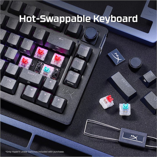 HyperX Alloy Rise Gaming Πληκτρολόγιο με HyperX Red διακόπτες και RGB φωτισμό (Αγγλικό US) - Image 8