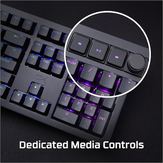 HyperX Alloy Rise Gaming Πληκτρολόγιο με HyperX Red διακόπτες και RGB φωτισμό (Αγγλικό US) - Image 5