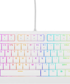 Genesis Thor 230 TKL Gaming Μηχανικό Πληκτρολόγιο Tenkeyless με Outemu Brown διακόπτες και RGB φωτισμό (Αγγλικό US) Λευκό