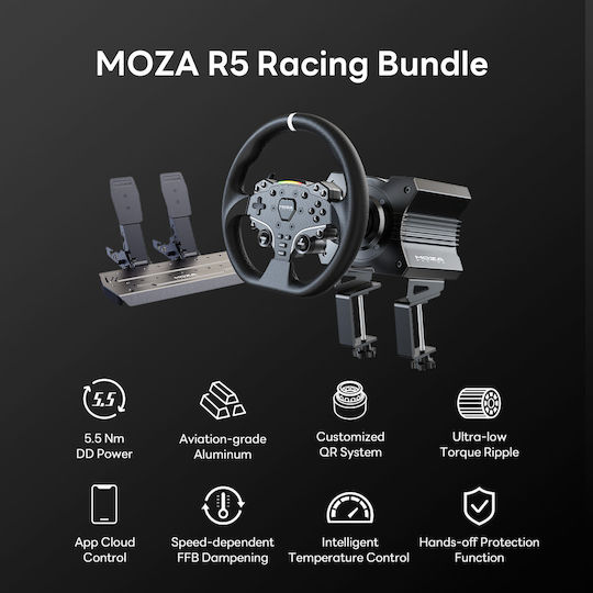 Moza Racing R5 Bundle Τιμονιέρα με Πετάλια για PC - Image 7