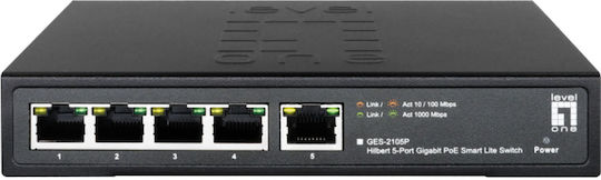 Level One GES-2105P Hilbert Managed L2 PoE+ Switch με 5 Θύρες Gigabit (1Gbps) Ethernet - Image 3