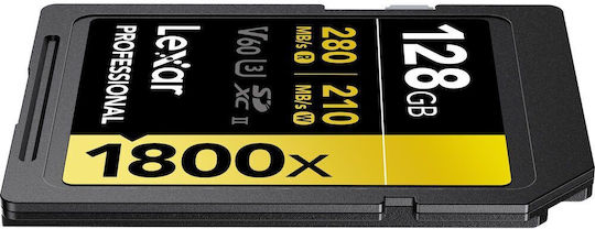 Lexar Professional 1800x SDXC 128GB Class 10 U3 V60 UHS-II με αντάπτορα - Image 2
