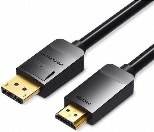 Vention Cable DisplayPort male - HDMI male 3m Μαύρο (HADBI) - Image 2
