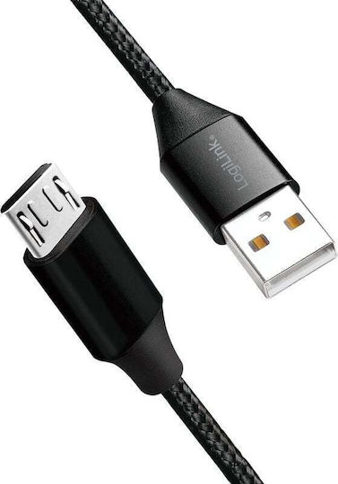 LogiLink Braided USB 2.0 to micro USB Cable Μαύρο 0.3m (CU0143) - Image 2