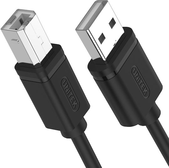 Unitek USB 2.0 Cable USB-A male - USB-B male Μαύρο 2m Y-C4001GBK - Image 2