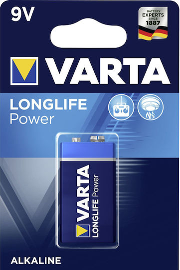 Varta LongLife Power Αλκαλική Μπαταρία 9V 1τμχ 4922121411 - Image 2