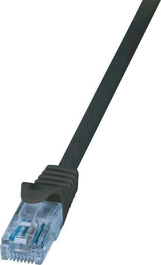 LogiLink U/UTP Cat.6a Καλώδιο Δικτύου Ethernet 1m Μαύρο 1τμχ CP3033U