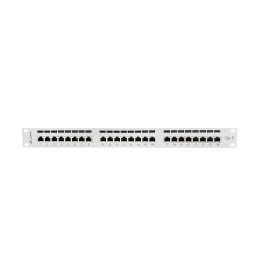Lanberg Patch Panel Shielded για Rack 1U 19" 24 Θυρών cat6 Λευκό PPS6-1024-S - Image 4