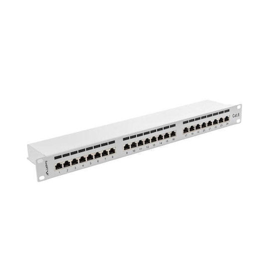 Lanberg Patch Panel Shielded για Rack 1U 19" 24 Θυρών cat6 Λευκό PPS6-1024-S - Image 3